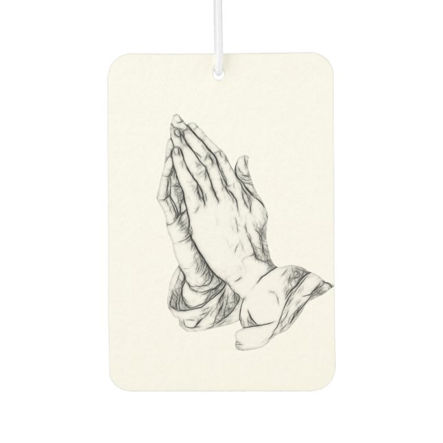 Praying hands outline air freshener (Front)