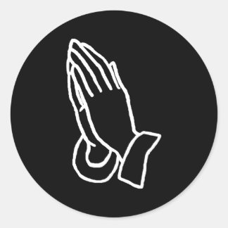 Praying Hands Prayer Classic Round Sticker