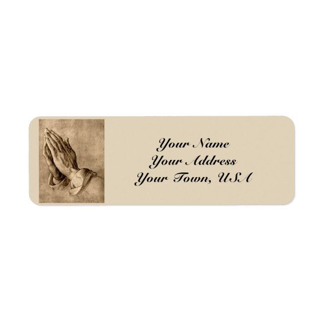 Praying Hands Return Address Labels (Front)