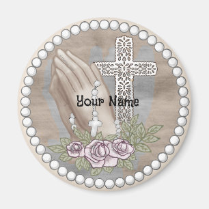 Praying Hands Rosary Magnet