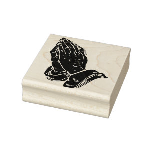 Praying Hands Rubber Stamp