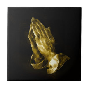 Praying hands tile