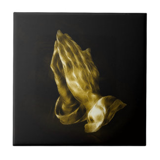 Praying hands tile