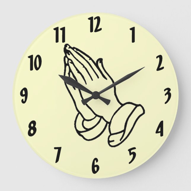 Praying Hands Wall Clock (Front)