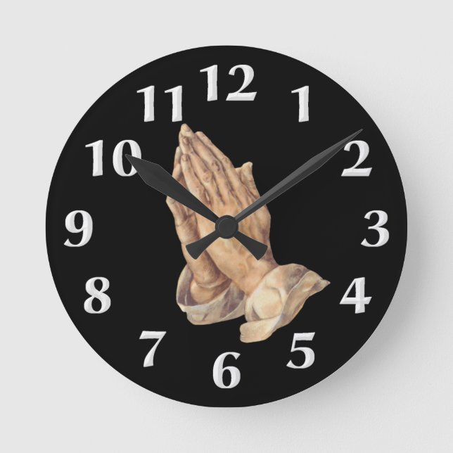Praying Hands  Wall Clock (Front)