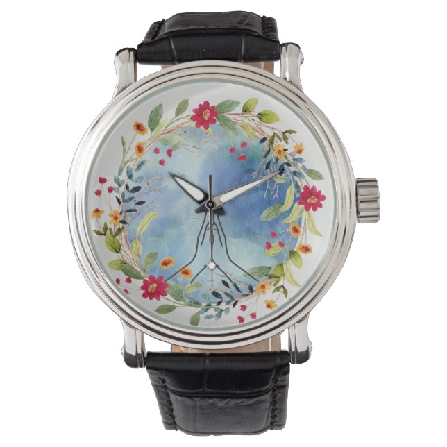Praying hands watercolor  watch (Front)
