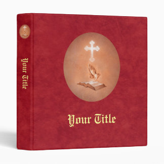 Praying Hands with Cross and Bible Binder