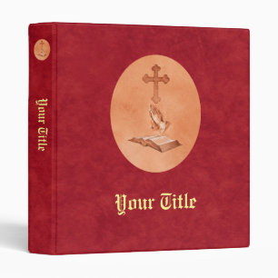 Praying Hands with Cross and Bible Binder