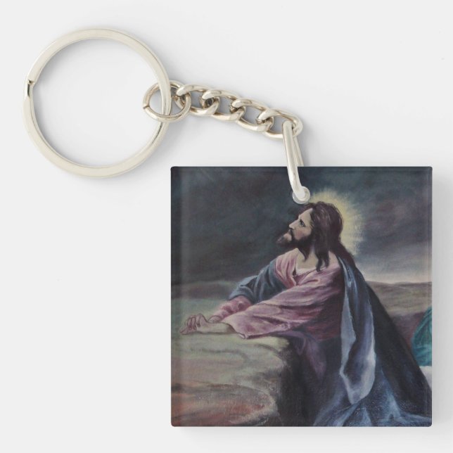Praying in Gethsemane Keychain (Front)