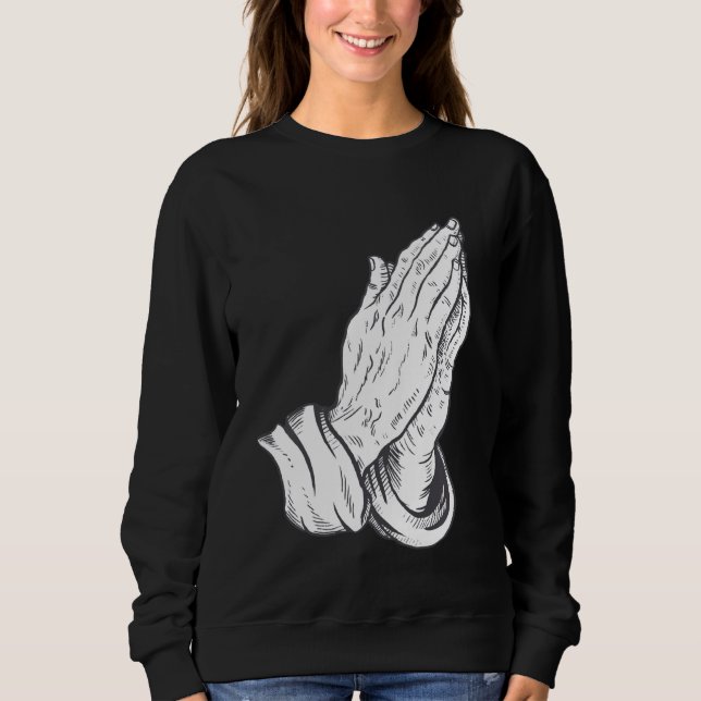 Praying Jesus Hands Sweatshirt (Front)