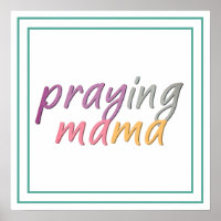 Praying Mama Colorful Modern Typography Art