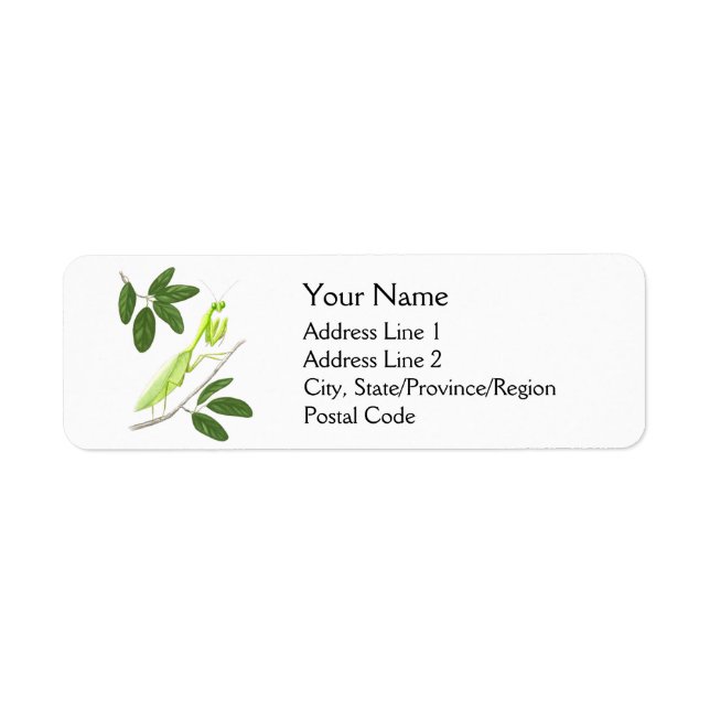 Praying Mantis Address Labels (Front)