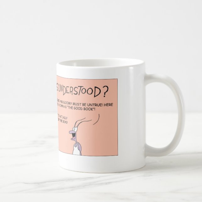 Praying mantis and the good book coffee mug (Right)