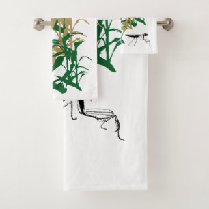Praying Mantis Bamboo Jungle Bath Towel Set
