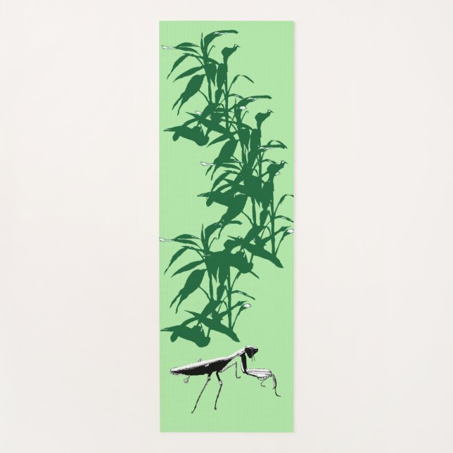 Praying Mantis Bamboo Jungle Yoga Mat (Front)
