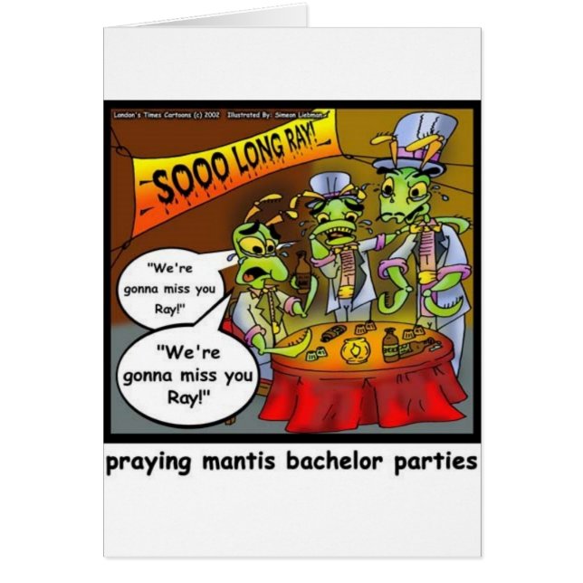Praying Mantis Batchelor Party Funny Gifts & Tees (Front)