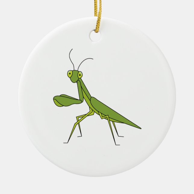 Praying Mantis Ceramic Ornament (Front)