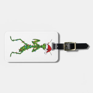 Praying Mantis Christmas Holiday Insect Bug Luggage Tag