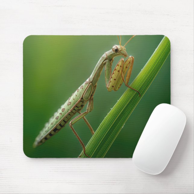 Praying Mantis Close-up Mouse Pad (With Mouse)