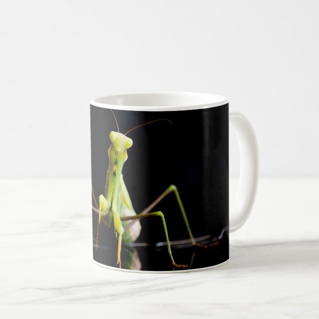 Praying mantis coffee mug (Front Right)