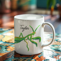 Praying Mantis in Bright Green Personalized