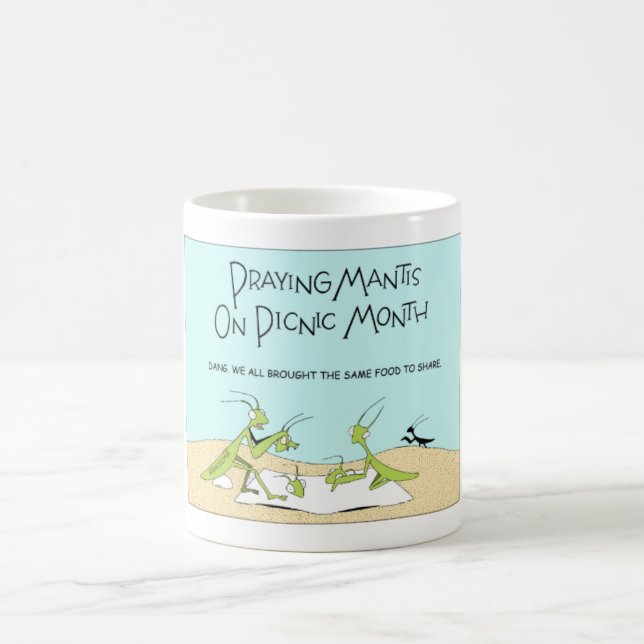 Praying Mantis on Picnic Month Coffee Mug (Center)