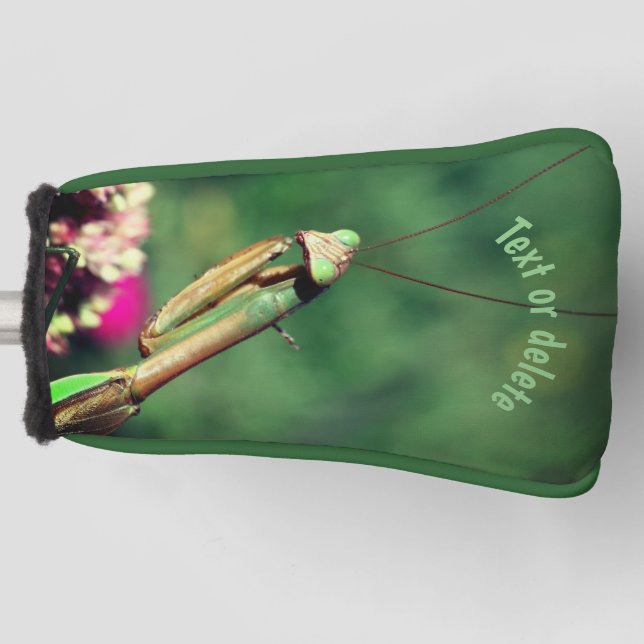 Praying Mantis Up Close Personalized Golf Head Cover (Front)