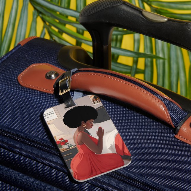 Praying Mother Acrylic Luggage Tag (Front Insitu 1)