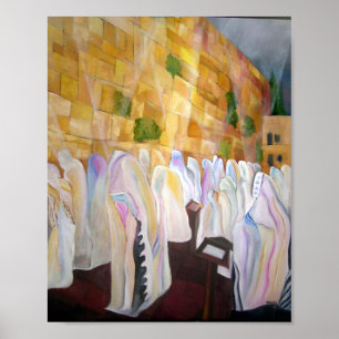 Praying on the Wall Poster