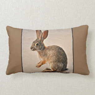 Praying Sonoran Bunny Lumbar Accent Pillow