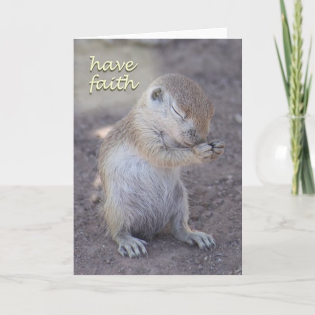 Praying Squirrel Card (Front)
