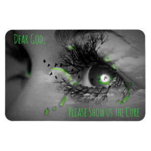 Praying Tears in Eye Lyme Disease Awareness Magnet