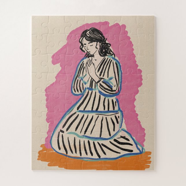 Praying Woman Jigsaw Puzzle (Vertical)