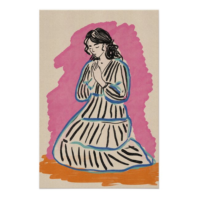 Praying Woman Poster (Front)
