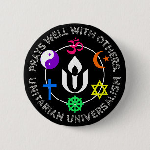 Prays well with others 2 inch round button