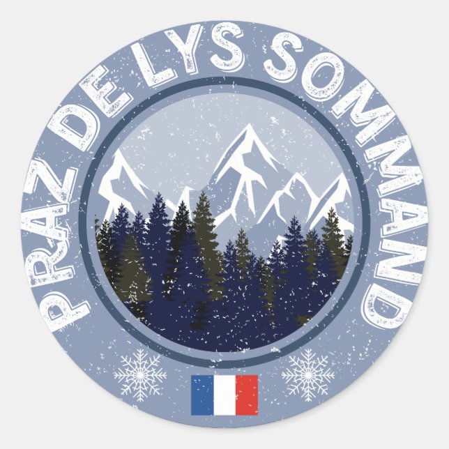 Praz De Lys Sommand Ski Resort Classic Round Sticker (Front)