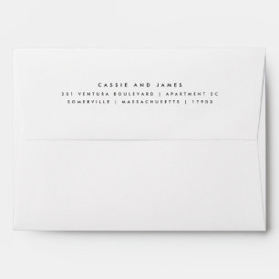 Pre Addressed Return Address Wedding Envelope