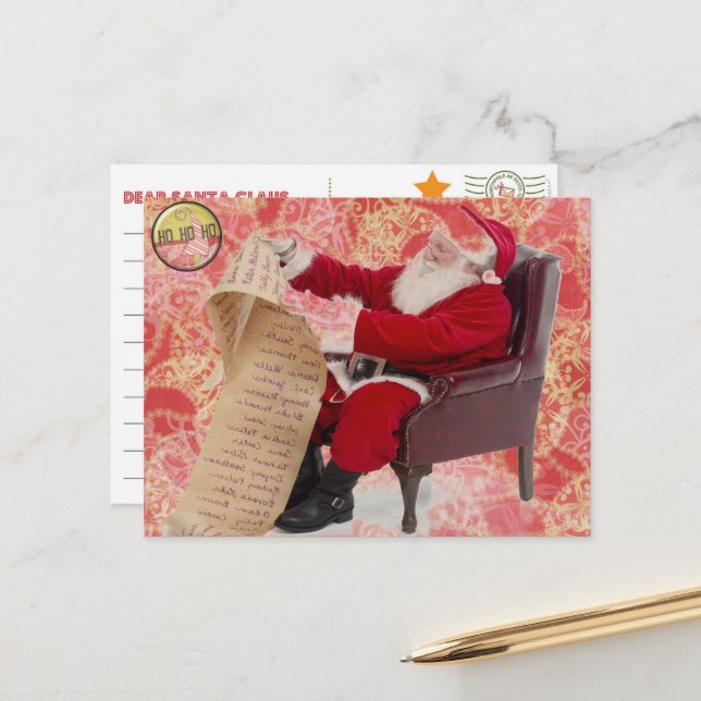 Pre-Addressed Santa Postcard  (Front/Back In Situ)