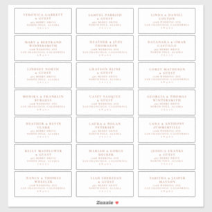 Pre-addressed Wedding Guest Mailing Label Stickers