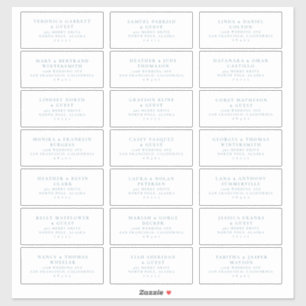 Pre-addressed Wedding Guest Mailing Label Stickers