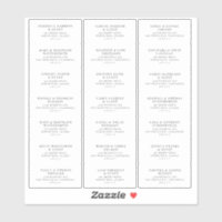 Pre-addressed Wedding Guest Mailing Label Stickers