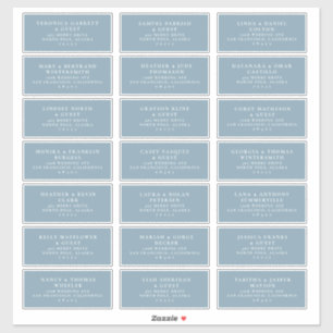 Pre-addressed Wedding Guest Mailing Label Stickers
