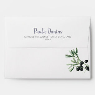 Pre Adressed Baby Shower Nature Simple Botanical Envelope