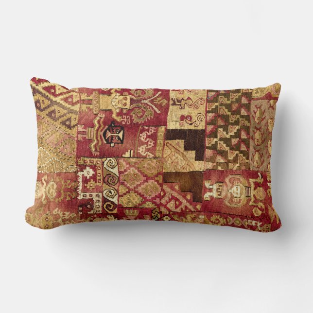 Pre-Columbian Mesoamerican Peruvian Chancay Lumbar Pillow (Front)