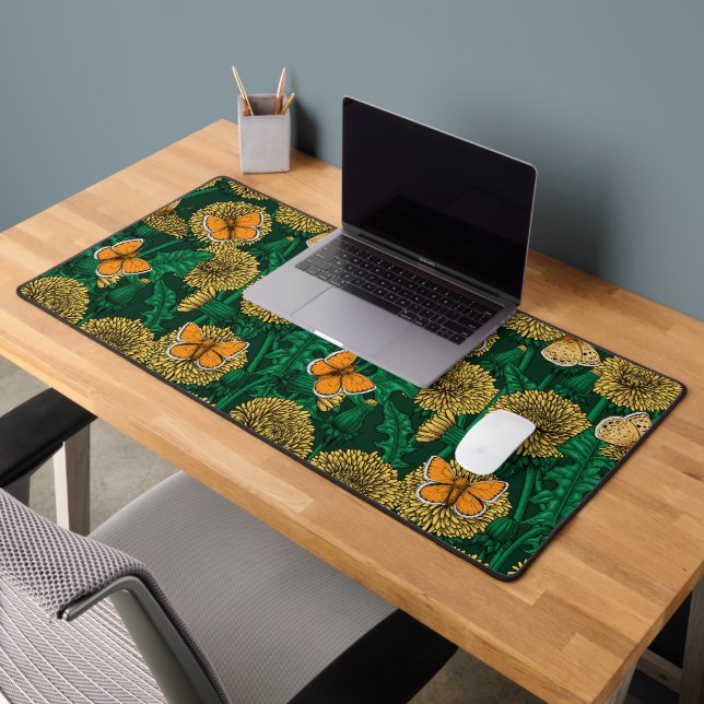 Pré de Dandelion sur vert foncé (Bureau 2)
