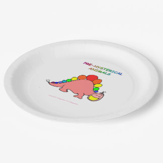 Pre-Hysterical Animals party paper plate