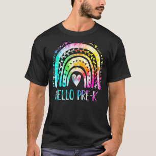 Pre-K Back To School Hello Kindergarten Tie Dye Ra T-Shirt