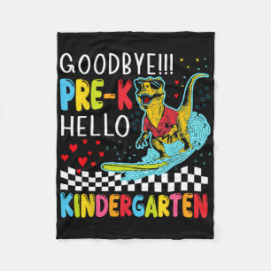 Pre-k Boys Last Day Of School Dinosaur T-rex Monst Fleece Blanket