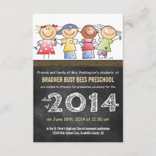 Pre-K Class of 2014 Chalkboard Grad Invitation