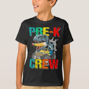 Pre-K Crew Monster Truck Dinosaur Boys T-Shirt